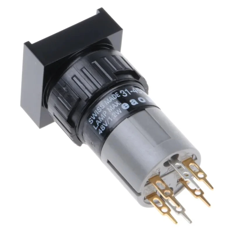 EAO Illuminated Push Button Switch, Button Actuator, 16mm Panel Cut-out, Model 31-451.036