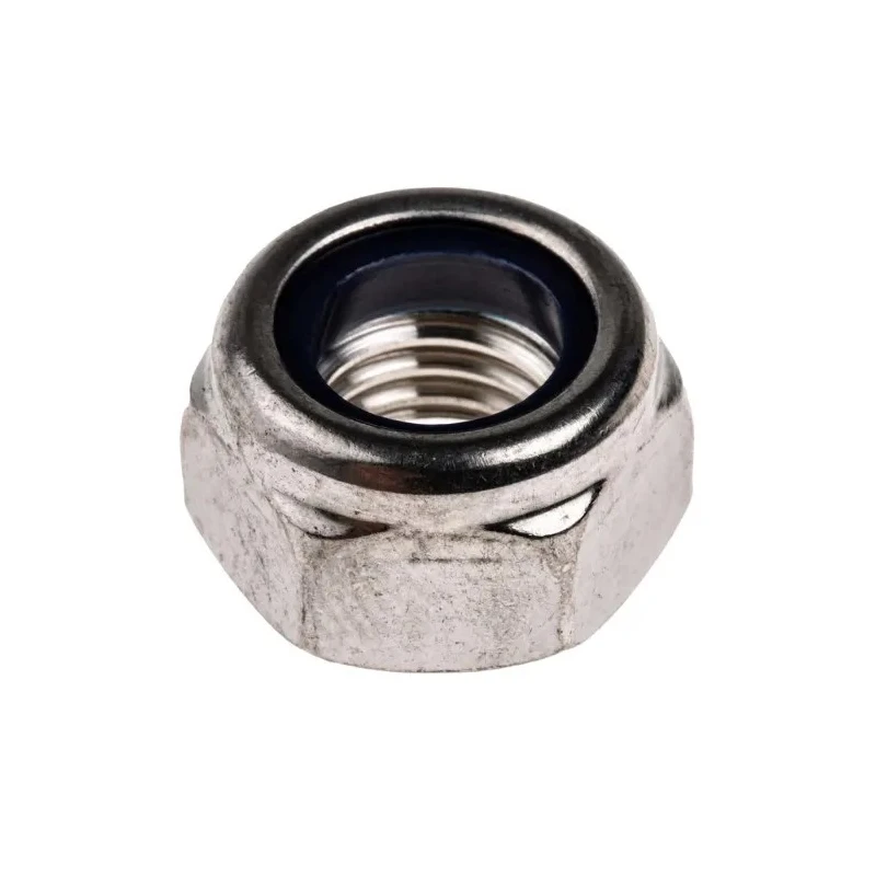 RS PRO Plain Stainless Steel Locknut Nylon Insert M12 DIN 985 A4 Grade 19mm Width 12mm Height 248-4539