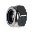 RS PRO Plain Stainless Steel Locknut Nylon Insert M12 DIN 985 A4 Grade 19mm Width 12mm Height 248-4539