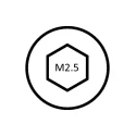 RS PRO Plain Stainless Steel Hex Nut M2.5 to DIN 934 248-4567
