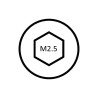 RS PRO Plain Stainless Steel Hex Nut M2.5 to DIN 934 248-4567