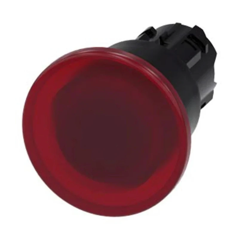 Siemens SIRIUS ACT 3SU10 Series Red Latching Push Button Switch 22 mm Cutout Plastic IP67 IP69K IP66 3SU1001-1BA20-0AA0