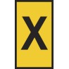 HellermannTyton Slide-On Cable Marker, Black, Pre-Printed "X", Yellow PVC, Cable Diameter 1.8 - 6.3 mm, Flame HODS85