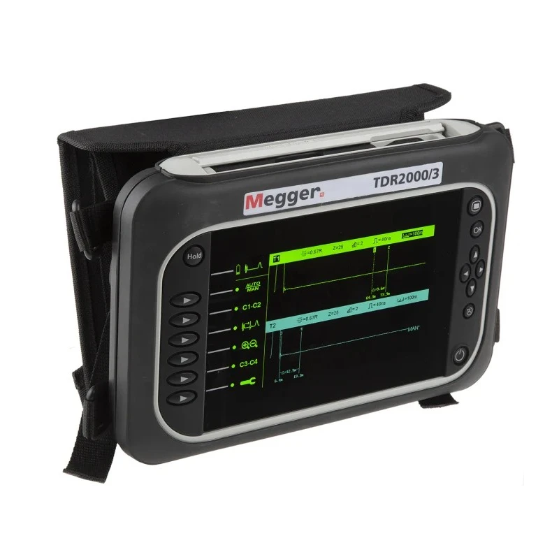 Megger Time Domain Reflectometer USB Interface 2 ns Accuracy ±1% Battery Lithium-ion 12h Life TDR2000 