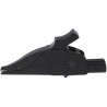 Staubli Black Crocodile Clip with Brass Contact, Insulated, 32A Current, 39.5mm Jaw Opening 66.9575-21