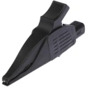 Staubli Black Crocodile Clip with Brass Contact, Insulated, 32A Current, 39.5mm Jaw Opening 66.9575-21