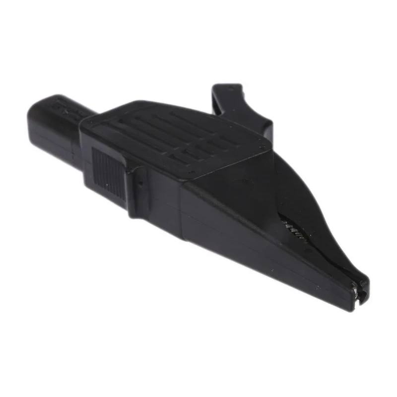 Staubli Black Crocodile Clip with Brass Contact, Insulated, 32A Current, 39.5mm Jaw Opening 66.9575-21