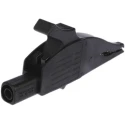 Staubli Black Crocodile Clip with Brass Contact, Insulated, 32A Current, 39.5mm Jaw Opening 66.9575-21