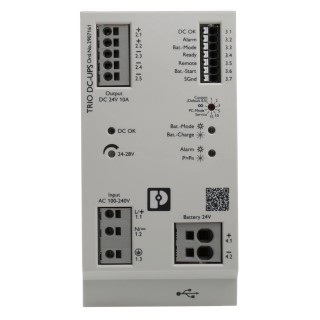 Phoenix Contact Uninterruptible Power Supply 240W 24V DC Output 10A Current DIN Rail Mount 2907161