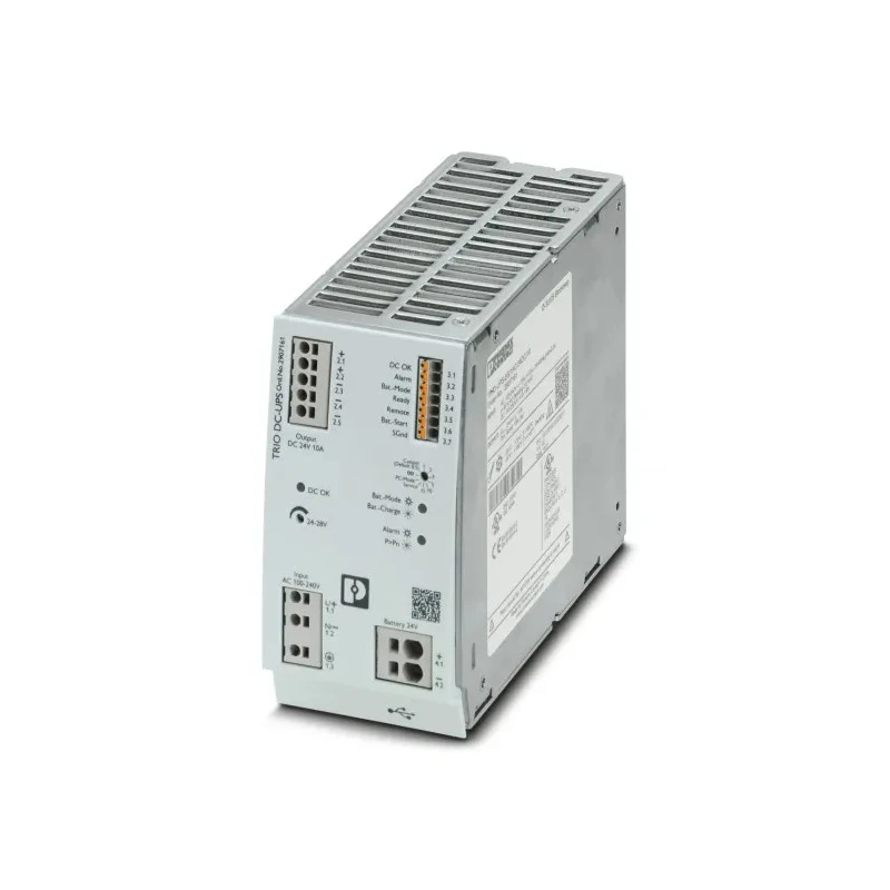 Phoenix Contact Uninterruptible Power Supply 240W 24V DC Output 10A Current DIN Rail Mount 2907161