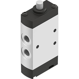 Festo Plunger Pneumatic Manual Control Valve 5/2 Way, Aluminium Alloy Body, Max Pressure 10 bar, Flow Rate VMEF-S-M52-M-G18
