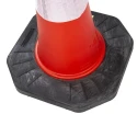 JSP Traffic Cone 1 m Height UV-Stabilised LDPE Orange Top Composite Base Reflective Sleeve JBE079-240-600