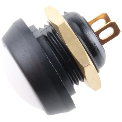 ITW Switches 59 Series Miniature Momentary Push Button Switch, Panel Mount, 13.6 mm Cutout, SPST, Clear LED, IP67 59-514