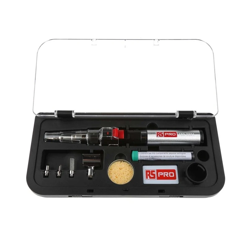 RS PRO Gas Powered Soldering Iron Kit with Auto Ignition, Variable Flame Control, 500°C Tip Temperature 182-3821