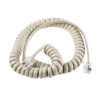 RS PRO Male RJ9 to Male RJ45 Telephone Extension Cable Cream Sheath 2.5 m RJ45
