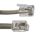 RS PRO Male RJ9 to Male RJ45 Telephone Extension Cable Cream Sheath 2.5 m RJ45