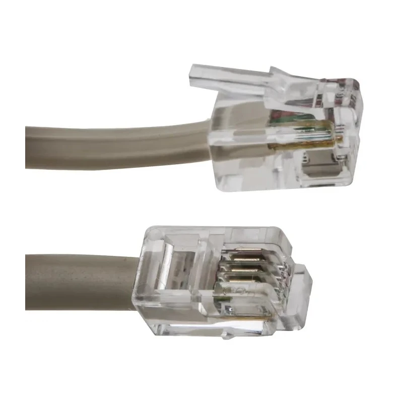 RS PRO Male RJ9 to Male RJ45 Telephone Extension Cable Cream Sheath 2.5 m RJ45