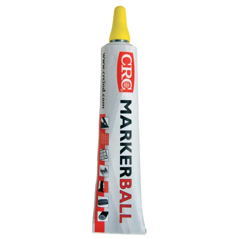 CRC Yellow Paint Marker Pen for use with Steel, High Temperature 200°C, REACH Compliant 30160