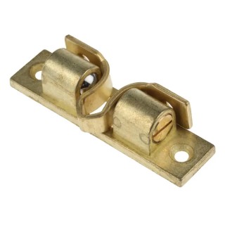 Pinet Brass Die Cast Zinc Double Ball Catch with Brass Finish 57mm Hole Distance 16A3471