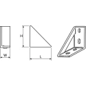 FlexLink Connecting Component M5 Angle Bracket for Strut Profile 22 mm Groove Size 5.5 mm XDFA 22 A