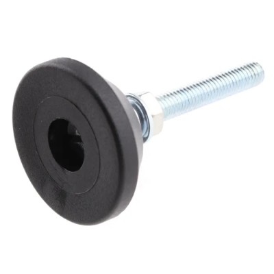 FlexLink Adjustable Foot M5 Thread Steel 5.5 mm Groove Compatible with 44 mm Strut Profile XD System XDFS 5X30