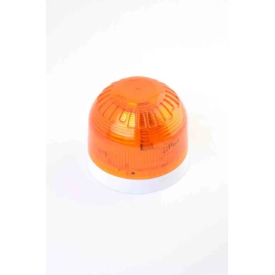 Klaxon Amber Sounder-Beacon Combination, 60V, 106 dB @ 1m, Electronic Sounder, Surface Mount, IP21 
