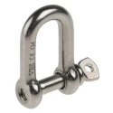 RS PRO Stainless Steel D-Shackle with Screw Pin, 120 kg Safe Working Load, 5 mm Diameter, 10 mm Jaw Width 183-5914
