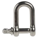 RS PRO Stainless Steel D-Shackle with Screw Pin, 120 kg Safe Working Load, 5 mm Diameter, 10 mm Jaw Width 183-5914