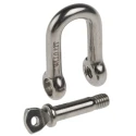 RS PRO Stainless Steel D-Shackle with Screw Pin, 120 kg Safe Working Load, 5 mm Diameter, 10 mm Jaw Width 183-5914
