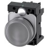 Siemens Panel Mount Clear LED Pilot Light 230V AC, 3A, 22mm Cutout, Round, SIRIUS ACT 3SU11 3SU1106-6AA70-1AA0