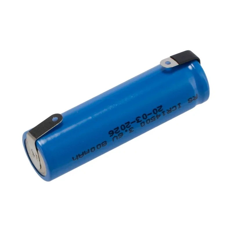 RS PRO Lithium-ion Rechargeable Battery 3.7 V 820 mAh 14.5 mm Diameter 50.5 mm Height 183-4301