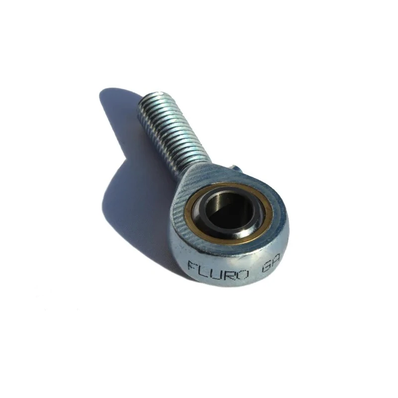 Fluro Male Galvanised Steel Rod End Metric Thread Connection Size M16 x 1.5 Bore Diameter 16mm Load Ratings 16kN GA16x1.5