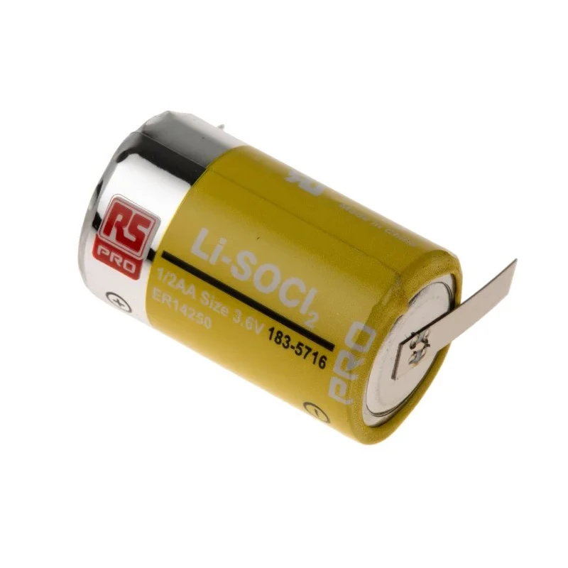 RS PRO Lithium Thionyl Chloride 3.6 V 1/2 AA Battery 1.2 Ah 14.5 mm ER14252
