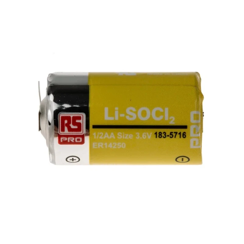 RS PRO Lithium Thionyl Chloride 3.6 V 1/2 AA Battery 1.2 Ah 14.5 mm ER14252