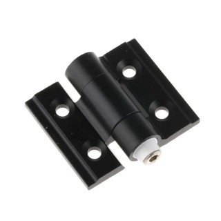 Pinet Black Anodised Aluminium Friction Hinge with Knuckle Pin 30 mm x 35 mm x 3 mm 72A4137
