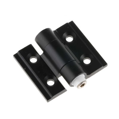 Pinet Black Anodised Aluminium Friction Hinge with Knuckle Pin 30 mm x 35 mm x 3 mm 72A4137