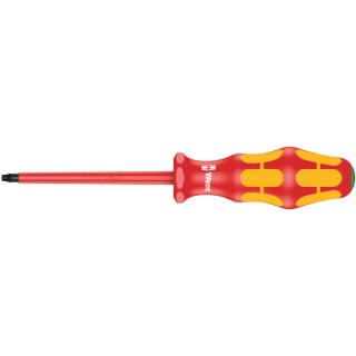 Wera Insulated Screwdriver with T25 Tip, 100 mm Blade, Bi-Material Handle, VDE/1000V Approved, 205 mm Overall 05006176001