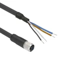 Telemecanique Sensors Female 4 Way Straight to Female 4 Way Unterminated Sensor Actuator Cable 5m XZCP1169L5