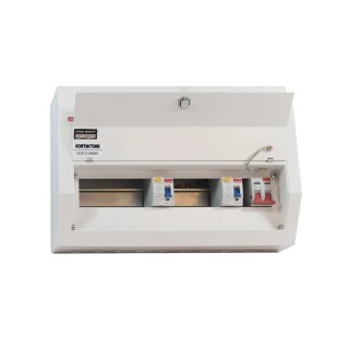 Contactum Defender 10 Way Steel Consumer Unit 100A 220/250V BS EN 61439-3 DDS10188MS