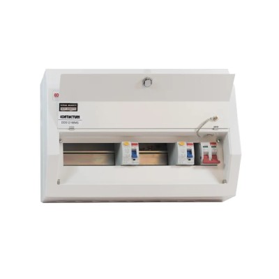 Contactum Defender 10 Way Steel Consumer Unit 100A 220/250V BS EN 61439-3 DDS10188MS