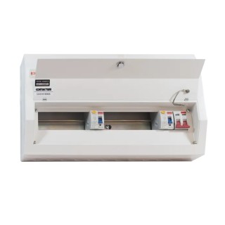 Contactum Defender 16 Steel Consumer Unit, 100A, 220/250V, BS EN 61439-3 DDS16188MS