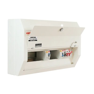 Contactum Defender 10 Steel Consumer Unit 100A 220-250V BS EN 61439-3 DDS10188SPMS