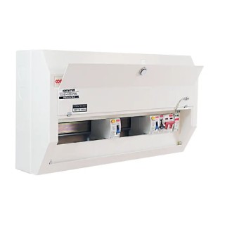 Contactum 14 Way Steel Consumer Unit, 100A Current Rating, 220-250V Voltage, BS EN 61439-3 Defender DDS14188SPMS