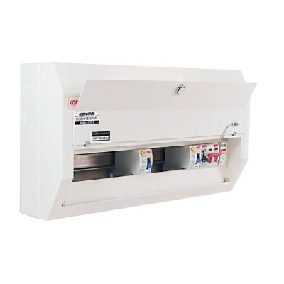 Contactum 14 Way Steel Consumer Unit, 100A Current Rating, 220-250V Voltage, BS EN 61439-3 Defender DDS14188SPMS