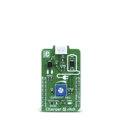 MikroElektronika Development Kit Charger 2 Click Board Battery Charger for STBC08, STC3100 Optimal and Reliable MIKROE-3049