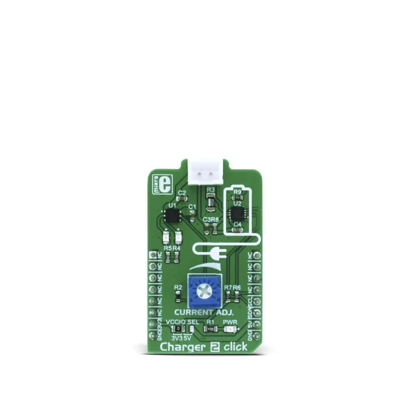 MikroElektronika Development Kit Charger 2 Click Board Battery Charger for STBC08, STC3100 Optimal and Reliable MIKROE-3049