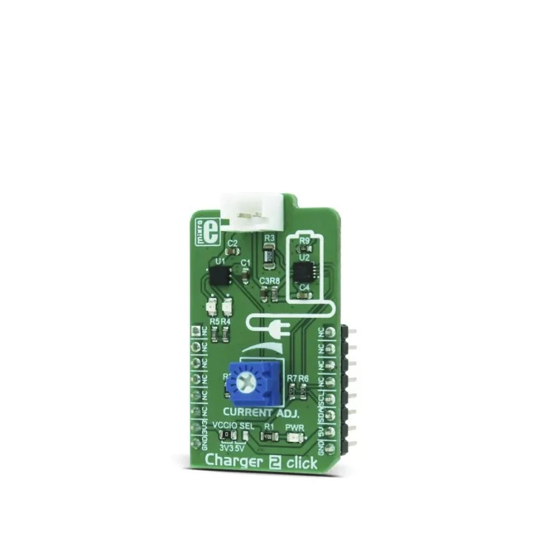 MikroElektronika Development Kit Charger 2 Click Board Battery Charger for STBC08, STC3100 Optimal and Reliable MIKROE-3049
