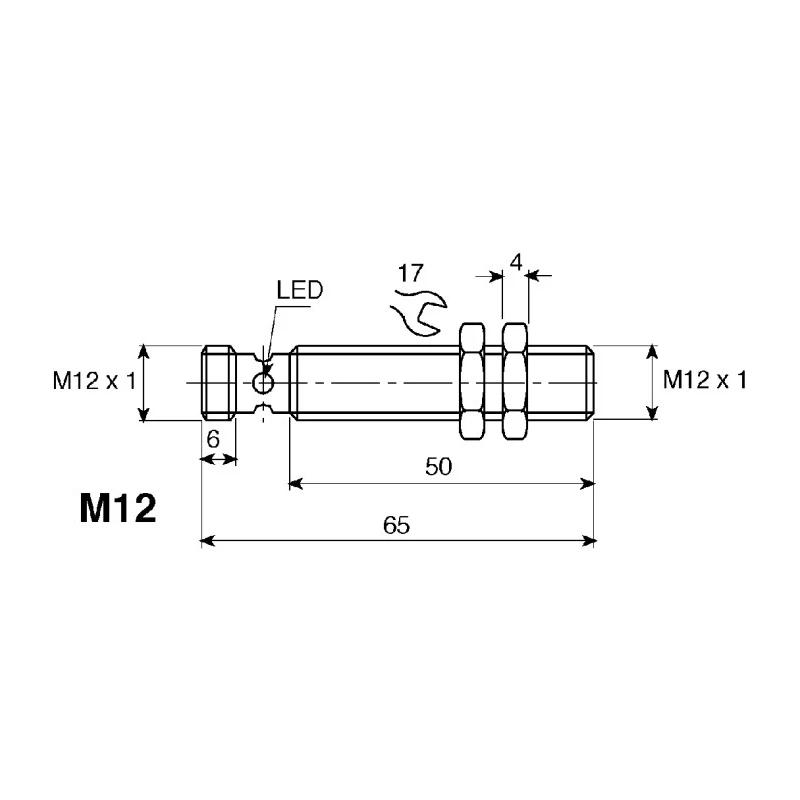 RS PRO Threaded Barrel Inductive Proximity Sensor M12 NPN 36V 2 mm 200mA NBB2-12GM50-E0-V1