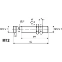 NEUTRAL Threaded Barrel Inductive Proximity Sensor M12 NPN 36 V dc 200 mA 4 mm Detection NBB4-12GM50-E0-V1