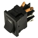 C & K Illuminated DPST On-Off On-Off Rocker Switch Panel 3A 250V AC Nylon Housing DM64J72S205Q3